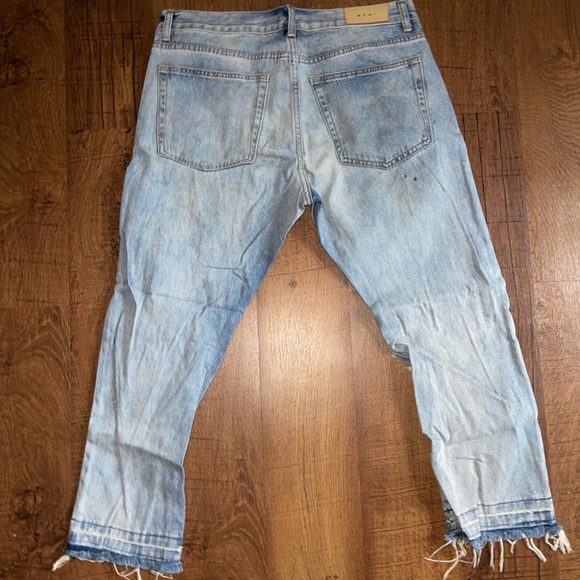 MNML BLUE CROPPED CARPENTER JEANS - Picture 2 of 4